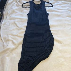 Express Navy Striped Dress